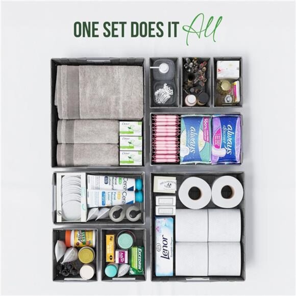 Set Of 9 Storage Baskets For Shelves Small Storage Closet Organizer Bins - Picture 5 of 7